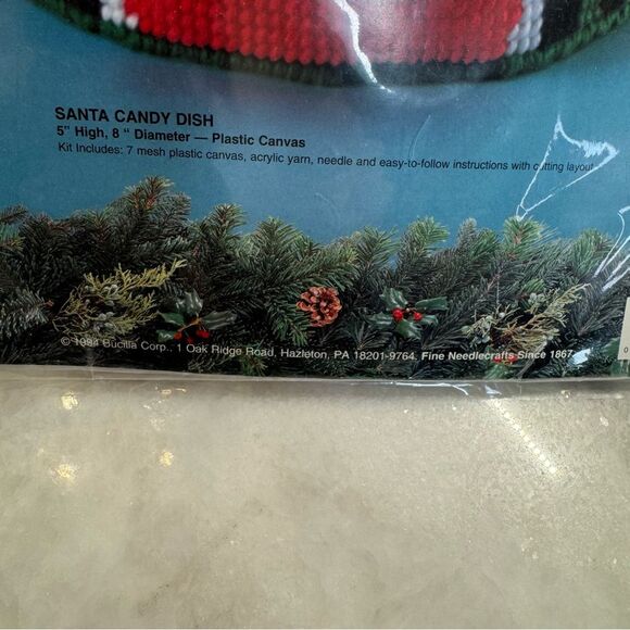 Bucilla Santa Candy Dish yarn art craft kit new never opened - Picture 8 of 9